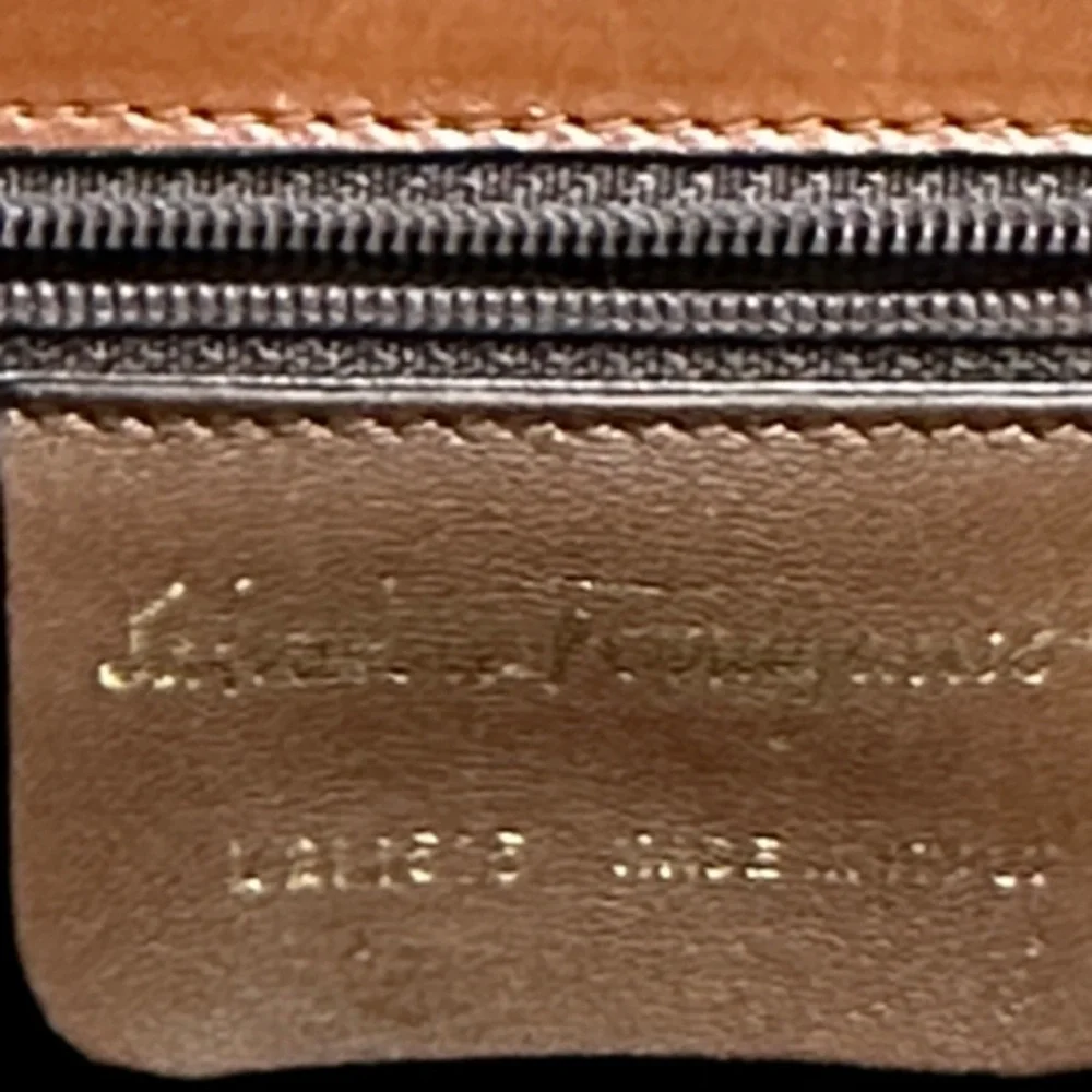 Salvatore Ferragamo Vintage Cognac Leather Flap Shoulder Crossbody Bag - Picture 10 of 16